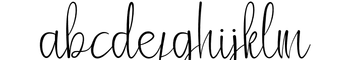 A Thin Script Regular Font LOWERCASE