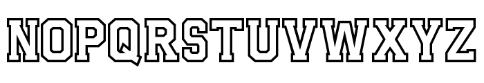 AB VARSITY OUTLINE Font LOWERCASE