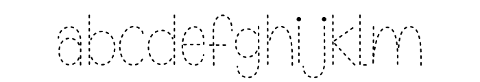 ABC Alphabet Tracing Font LOWERCASE