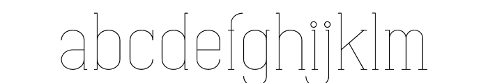 ABC Light Font LOWERCASE