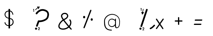 ABCD_Cursive_Arrows Font OTHER CHARS