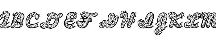 ABCD_Cursive_Dot_Marker Font UPPERCASE