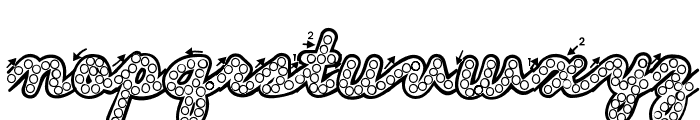 ABCD_Cursive_Dot_Marker Font LOWERCASE