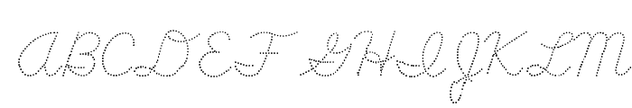 ABCD_Cursive_Dotted Font UPPERCASE