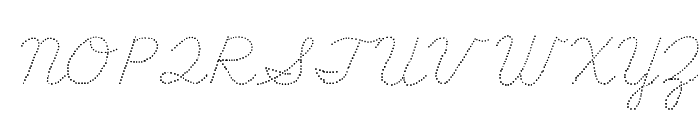ABCD_Cursive_Dotted Font UPPERCASE