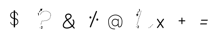 ABCD_Cursive_Dotted_Arrows Font OTHER CHARS