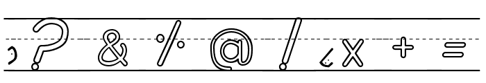 ABCD_Cursive_Dotted_Arrows_Ln Font OTHER CHARS