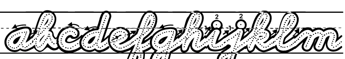 ABCD_Cursive_Dotted_Arrows_Ln FONT