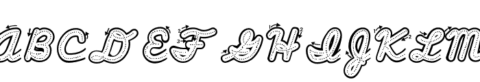 ABCD_Cursive_Dotted_Arrows_Ns Font UPPERCASE