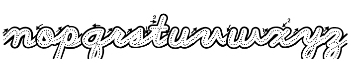 ABCD_Cursive_Dotted_Arrows_Ns Font LOWERCASE
