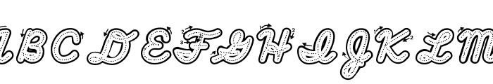 ABCD_Cursive_Dotted_Arrows_Sp Font UPPERCASE