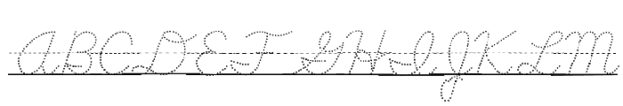 ABCD_Cursive_Dotted_Lined1 Font UPPERCASE