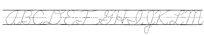 ABCD_Cursive_Dotted_Lined2 Font UPPERCASE