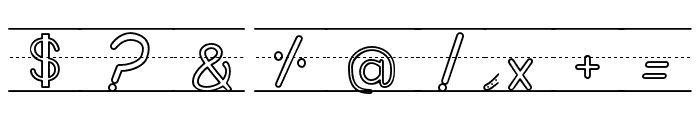 ABCD_Cursive_Dotted_Lined3 Font OTHER CHARS