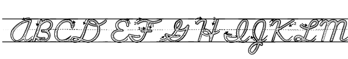 ABCD_Cursive_Dotted_Lined3 Font UPPERCASE