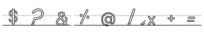 ABCD_Cursive_Dotted_Lined3B Font OTHER CHARS