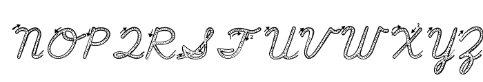 ABCD_Cursive_Dotted_Outlined Font UPPERCASE