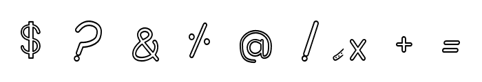 ABCD_Cursive_Dotted_OutlinedB Font OTHER CHARS