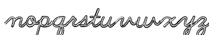 ABCD_Cursive_Dotted_OutlinedB Font LOWERCASE
