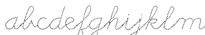 ABCD_Cursive_Dotted Font LOWERCASE