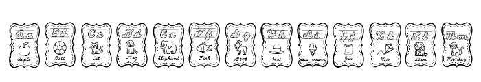 ABCD_Cursive_FlashCards1 Font UPPERCASE