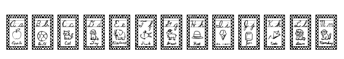 ABCD_Cursive_FlashCards2 Font UPPERCASE
