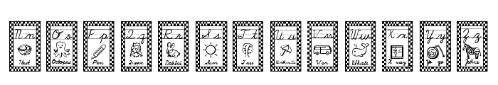 ABCD_Cursive_FlashCards2 Font LOWERCASE