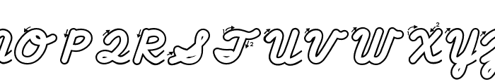 ABCD_Cursive_Outlined_ArrowsB Font UPPERCASE