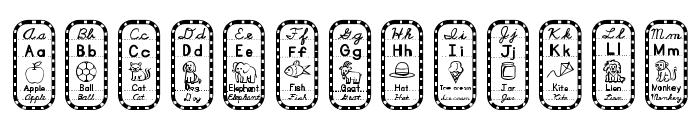 ABCD_Cursive_Print_FlashCards Font UPPERCASE