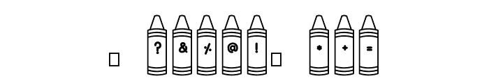 ABCD_Ref_Crayon_Shape2 Font OTHER CHARS