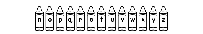 ABCD_Ref_Crayon_Shape2 Font LOWERCASE