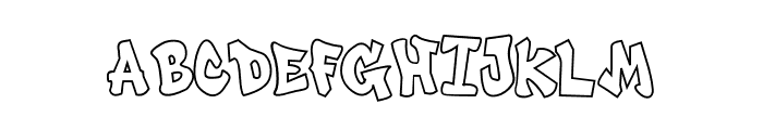 ABCD_Ref_Graffiti_Outlined Font UPPERCASE