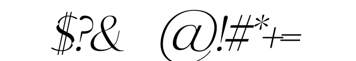 AGORA Italic Font OTHER CHARS