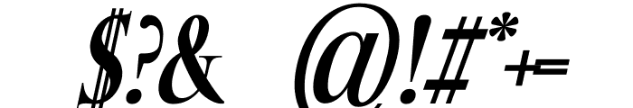 ALESIA ITALIC Font OTHER CHARS