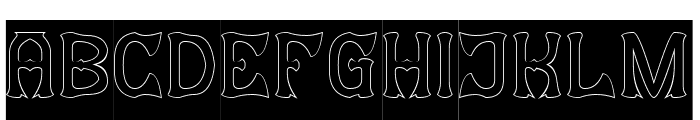 AMAZING CREATURE-Hollow-Inverse Font UPPERCASE
