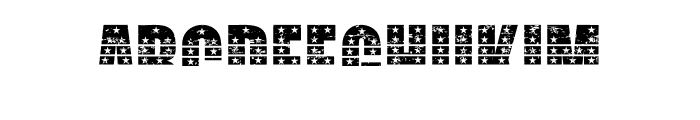 AMERICAN GRUNGE UP STARS Font UPPERCASE