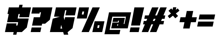 AMOONK-Slant Font OTHER CHARS