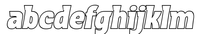 AOOLAN Outline Slant Font LOWERCASE