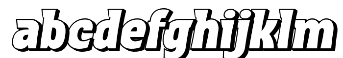 AOOLAN Shadow Slant Font LOWERCASE