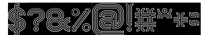 AQUARIUS-Hollow-Inverse Font OTHER CHARS