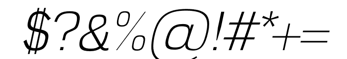 ARIA ITALIC Font OTHER CHARS