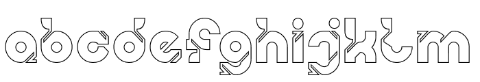 ARTIFICIAL ROBOT-Hollow Font LOWERCASE