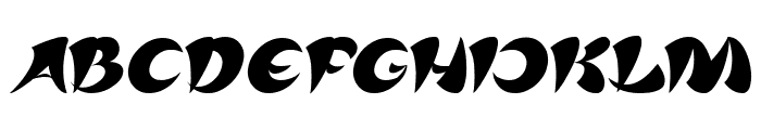 ASIA PACIFIC Italic Font UPPERCASE