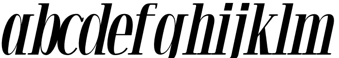 AVELINE ITALIC Font LOWERCASE