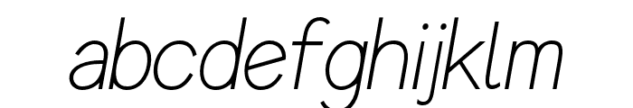 AVELINOMTL-LightItalic Font LOWERCASE