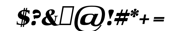 Aaron-BlackItalic Font OTHER CHARS