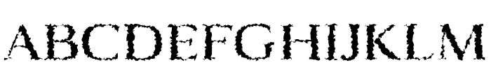 Aaron-Distorted Font UPPERCASE