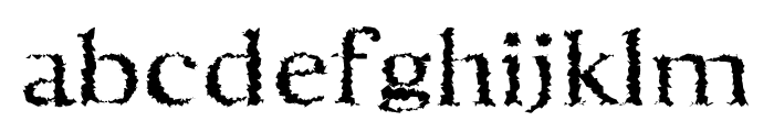 Aaron-Distorted Font LOWERCASE