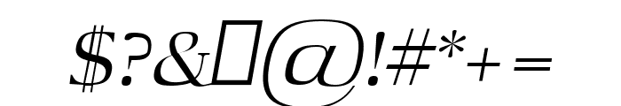 Aaron Medium Italic Font OTHER CHARS