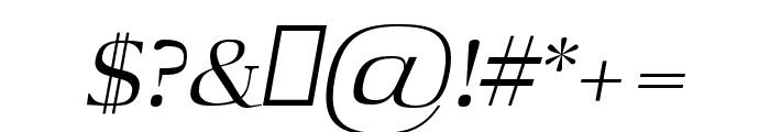 Aaron-MediumItalic Font OTHER CHARS